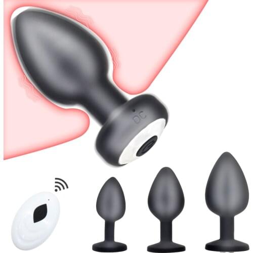 3+1 Anal Plug Set Dildo Vibrator Wireless Remote Control Male Prostate Massager Butt Plug Anal Vibrator Sex Toys For Men Couple