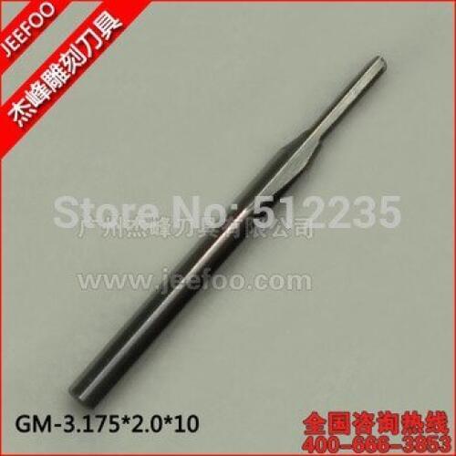 3.175*2.0*10 straight bits Flat Bottom CNC Router Tools, Cutting Bits,Carving Tools