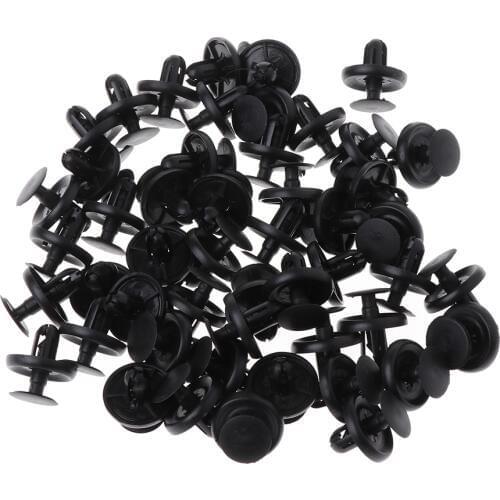 50 Pcs Black Car Door Fender Trunk Fastener Panel Clips Rivet For Toyota Camry Reiz Rav4