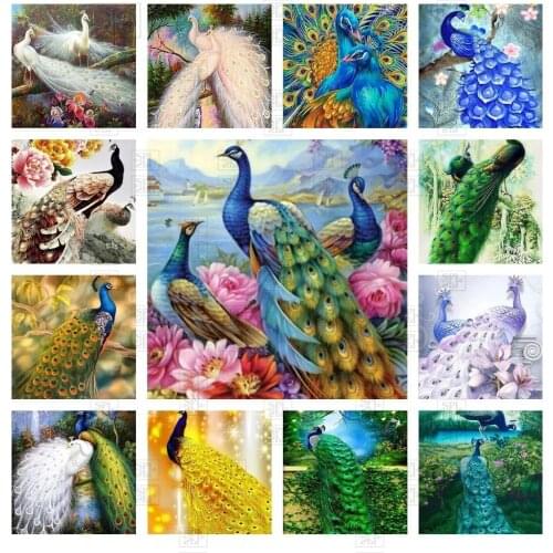 5D Diy Diamond Painting New Arrival Peacock Cross Stitch Diamond Embroidery Animal Picture of Rhinestones Craft Kit Home Decor