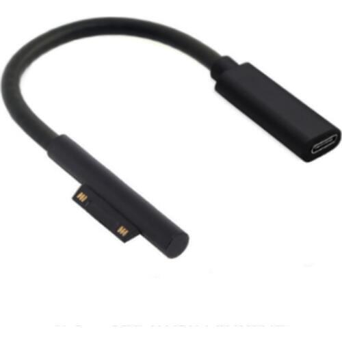USB Type-C Power Supply for Microsoft Surface Pro 4 5 6 Go 0.2M 15V PD Charging Adapter Cable DC Cord Fast Charger Tablet