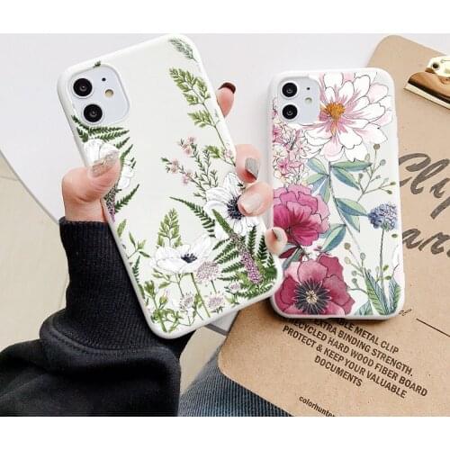 Case For Samsung Galaxy S20 FE S10E S10 S8 S9 J5 J7 2016 J8 A5 A6 Plus A7 A8 2018 Note 8 9 10 Lite TPU Frosted Flower Back Cover