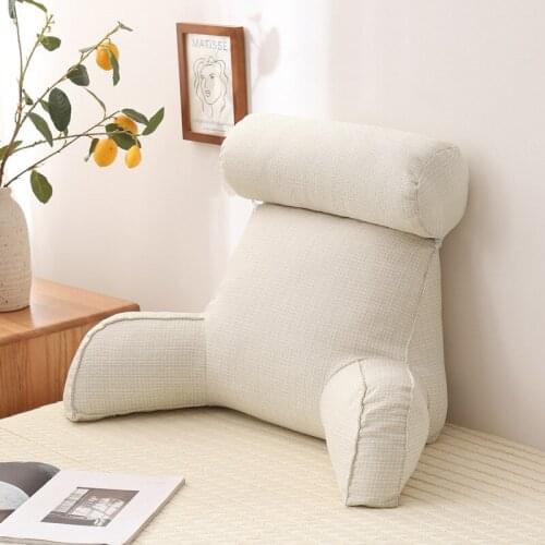 Sofa Bedside Waist Back Support Cushions Backrest Backs Rest Pain Relief Pillows All Season With Round Pillow For Home Office