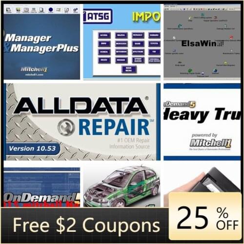 For Alldata 2021 Hot Sale Alldata Repair Software 10.53 Mit..Chell OD5 ElsaWin ATSG Vivid Workshop Data In 1TB HDD Alldata Sata