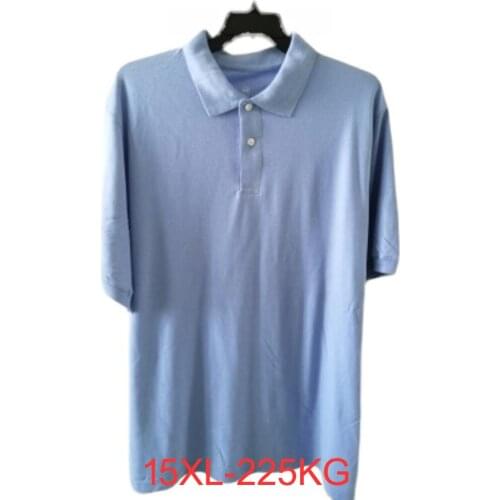 Men plus size big summer Shirts simple 7XL 8XL 9XL 10XL 12XL 225KG cotton short sleeve tees loose 62 64 66 68 casual shirt tops