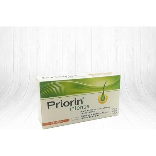 Original Bayer Priorin Intense 60 Capsules High Strength Biotin Supplements for Healthy Hair Growth Natural Hair Scalp Treatment