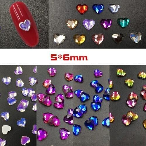 Swarovsky Hot Heart-Shaped Nail Art Rhinestones 14 Colors Exquisite Crystal Stone Stone Nail Charms 3D Jewelry Diamond