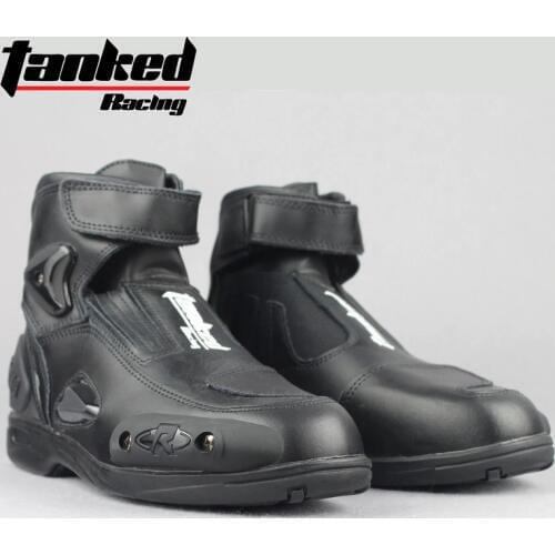 2019 Tanked Raing Moto Racing boot Professional motorcycle shoes Short Motorcycle boots Anti dropping abrasion resistant T75090