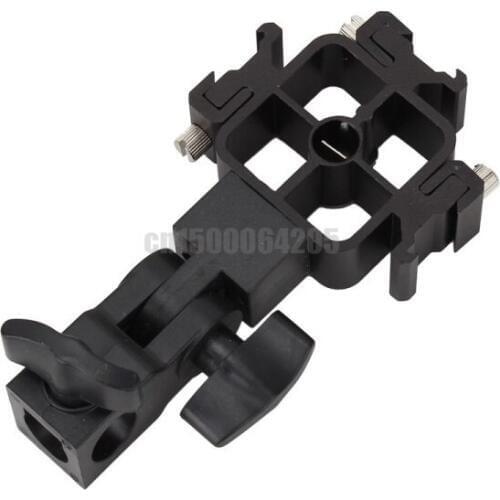 2set 2 in 1 3 Metal Hot Shoe Mount Adapter Flash Light Stand Umbrella Holder Bracket Black