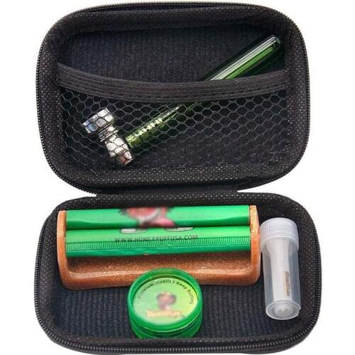 78 mm Plastic Cigarette Rolling Machine Kit, Cigarette Roller with Herb Grinder, Metal Pipe Tube, Storage Carrying Case