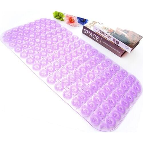 PVC Modern Plastic Suction Cup Bathroom Shower Mat Non-slip Bathroom Mats Shower Bath Mat Message Safety Transparent Bath Pads