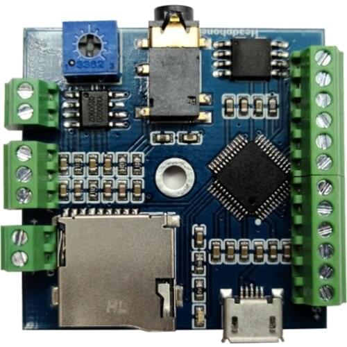 FN-BC10 MP3 Player Module 10 Trigger Input MP3 Module Sound Player with Ternimal Blocks UART Serial MP3 Player