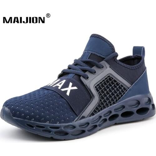 New Mens Running Shoes Mesh Breathable Outdoor Sneaker Males Jogging Sport Footwear Comfortable Non Slip Shock Absorption
