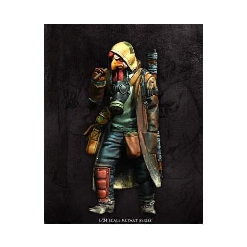 New Unassembled 1/24 75mm ancient fantasy man warrior stand Resin Figure Unpainted Model Kit