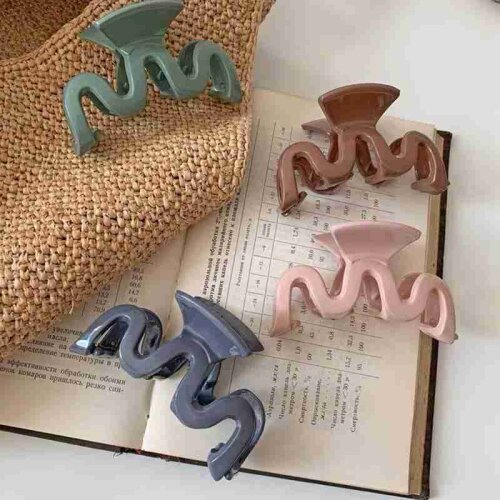 New Style Hair Clip Elegant Pure Color Hairpin Plastic Transparent Hair Crab Claw Big Ponytail Hair Accessories For Women Gift