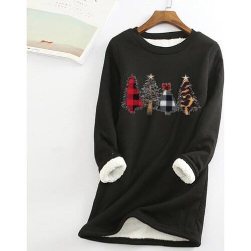 2021 Autumn Winter Plus Velvet Long Sleeve Shirt Women Warm Thick Plus Size T Shirt Vintage Streetwear Slim Ladies Tops Poleras