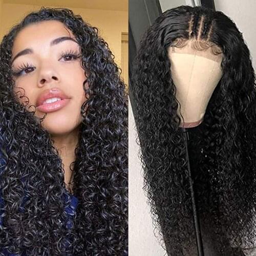 Hairmoda 32 Inch Kinky Curly Wig 4×4 Lace Closure Wigs Brazilian 13X4 Lace Front Human Hair Wigs For Black Women Remy Hair