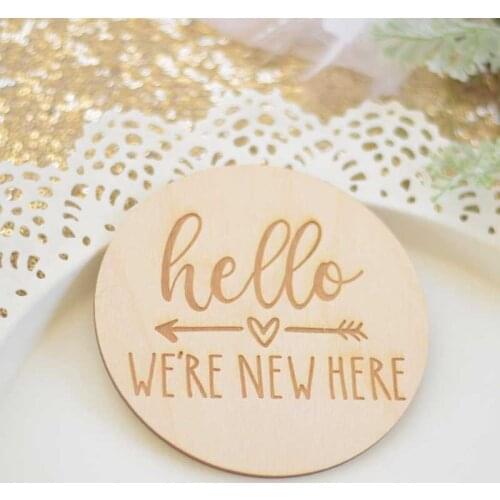 Personalized Birth Announcement Sign laser engraving wood pregnancy announcement ,Baby Shower Gifts