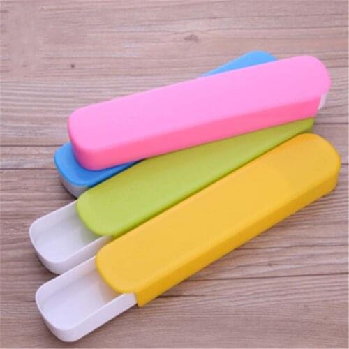 Plastic Portable Tableware Box Travel Gift Outdoor Usage Cute Storage Box Chopsticks Chopsticks Spoon Fork Storage Lunch Box
