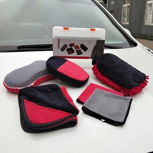 7Pcs/Set Premium Microfiber AbsorbentTowel Ultra Soft Edgeless 30cm x 30cm Car Washing Drying Towel car Care Cloth Wash Tools