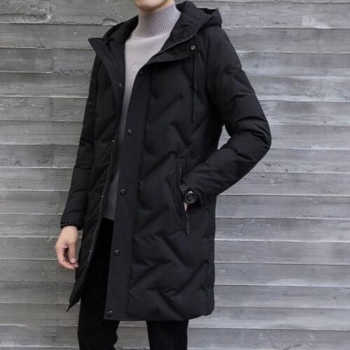 Down jacket men 2019 new mens long section mens thin winter explosion models thick coat