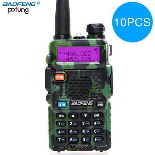 10pcs BaoFeng UV-5R Walkie Talkie VHF/UHF 136-174Mhz&400-520Mhz Dual Band CB radio Baofeng uv 5r Portable Walkie talkie uv5r