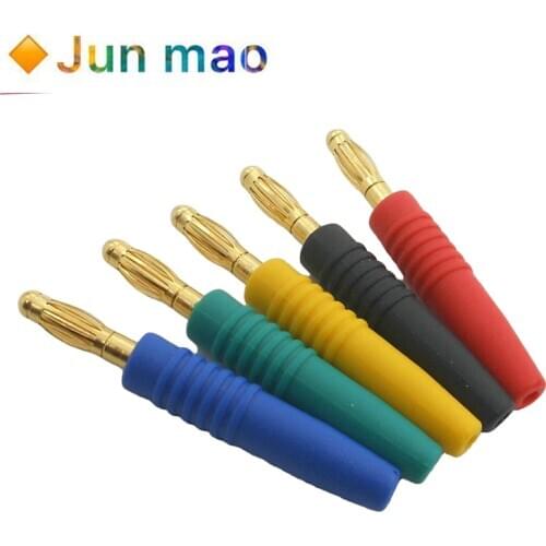 2PCS High quality copper plated 3mm banana male plug lantern banana head 3mm connector
