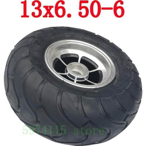 Scooter 6-inch Wheel 13x6.50-6 Tubeless Tire Bearing Hub For Delta Wing Small Aircraft Go Kart Atv Modified Accessories