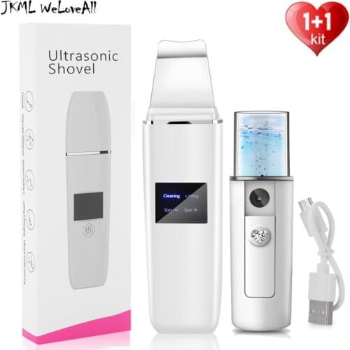 Ultrasonic Skin Scrubber Blackhead Remover Acne clean Facial Massager Face scrubber Facial Steamer Nano Sprayer Lifting Massager