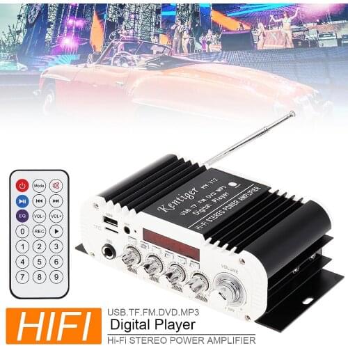 V12 Bluetooth-compatible HI-FI 2.1CH Car Audio High Power Subwoofer Amplifier FM Radio Player Support SD / USB / DVD / MP3