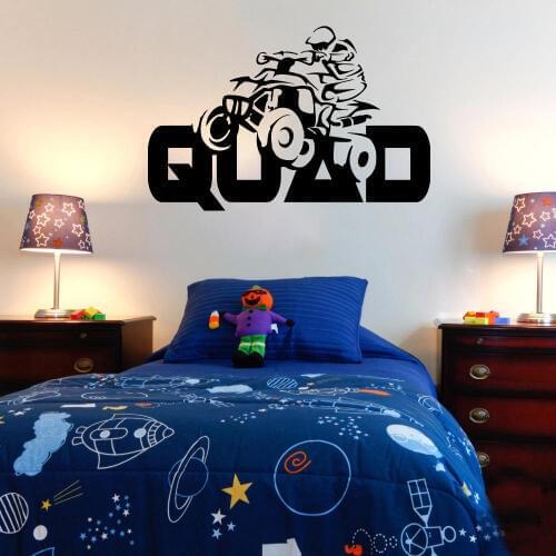 Atv Quad Bike Wall Decal Quadrocycle Extreme Sport Bike Racing Rider vinyl wall sticker living room bedroom home decor mural 847