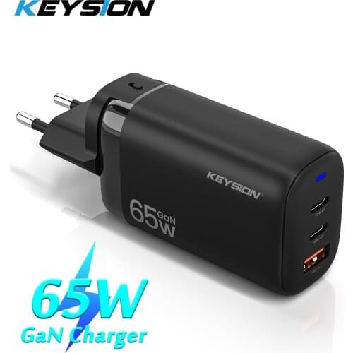 KEYSION GaN 65W PD USB C Charger Quick Charge 4.0 QC3.0 USB-C Type C Fast USB Charging For iPhone 11 12 Pro Max iPad Macbook Air