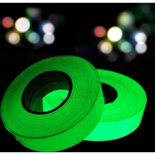 1 roll Luminous tape Glow in The Dark Tape Safety Self-adhesive Sticker Strip Phosphorescent Luminous Home Decoration Tapes