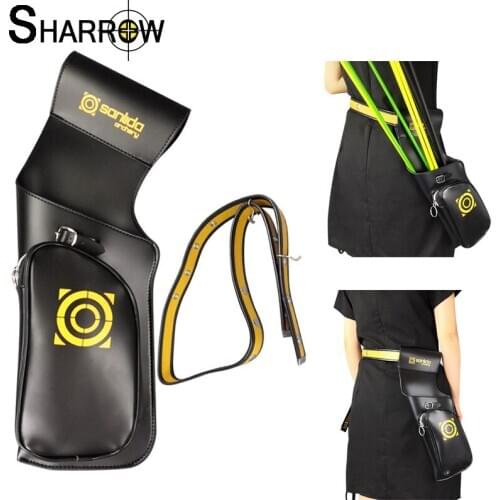 1pc Archery Arrow Quiver Competitive Bag Leather Reliable Quality Arrows Holder Portable for Bow Shooting Hunting Accessories