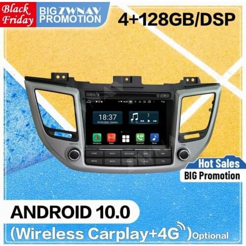 128GB Carplay Android 10 screen Multimedia DVD Player for Hyundai Tucson IX35 2015 BT GPS Navi Auto Radio Audio Stereo Head unit