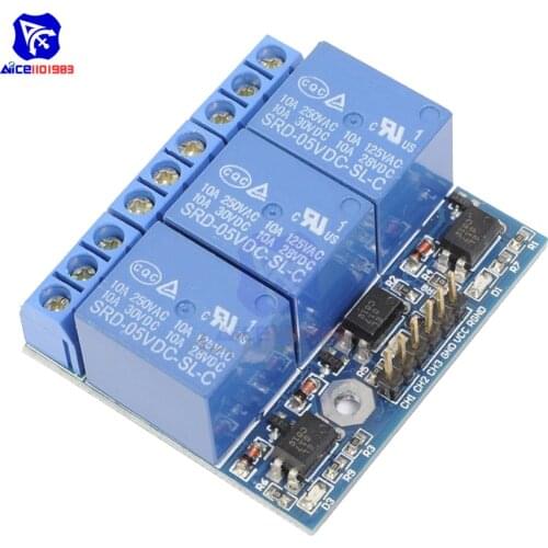 3 Channel DC 5V Relay Module witht Optocoupler Isolation Trigger Relay Module for Arduino Raspberry Pi 3.3V 5V