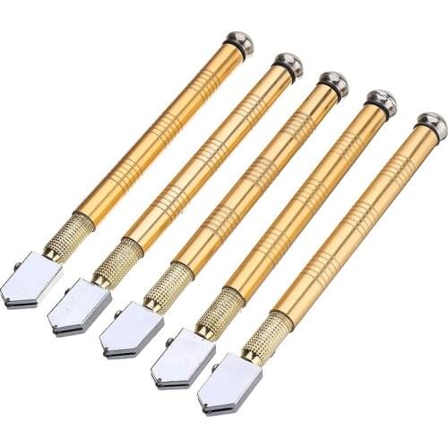 5Pcs/Set Portable Diamond Cutter Durable Glass Cutter Lightweight Mirror Cutting Knife Non-slip Handle For Craft/Construction