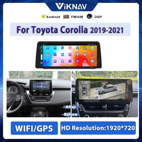 12.3 Inch Android 10.0 Car Radio For Toyota Corolla 2019-2021 Multimedia Player GPS Navi HD Screen CarPlay DSP 128GB ROM