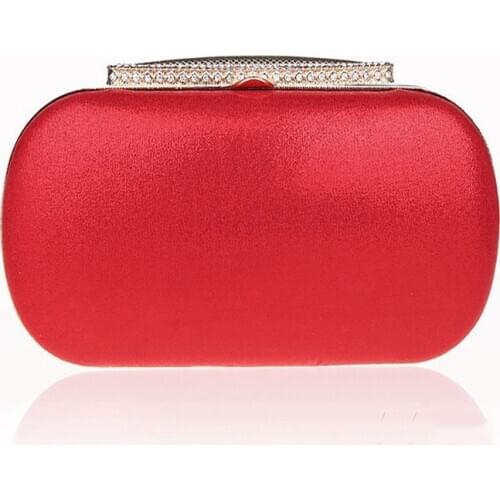 Velvet women bag day clutches small purse bag crystal silk evening bags black/red candy color tote plain color handbag WY94