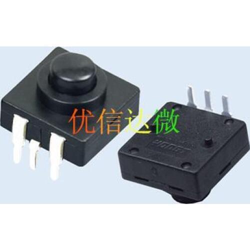 Free shipping 100PCS Flashlight Switch YT-CB1212-213YB CB1212-213YB CB1212-213 1212-213YB Push Button Switch ON-ON-OFF