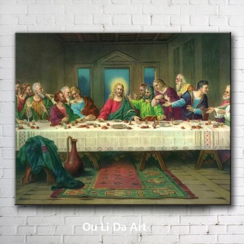 Free shipping wall art decoration picture classical religious figures The Last Supper oil painting canvas prints on canvas