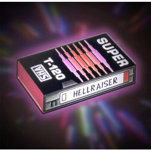 Bootleg VHS Hellraiser Brooch Pins Enamel Metal Badges Lapel Pin Brooches Jackets Jeans Fashion Jewelry Accessories