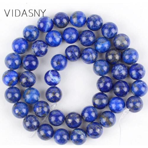 Natural No Fade Lapis Lazuli Stone Beads For Jewelry Making 4 6 8 10 12mm Round Spacer Loose Beads Diy Necklace Bracelet 15inch