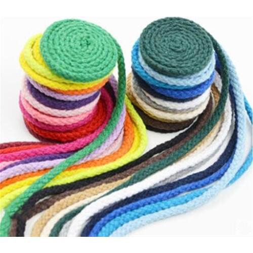 5 Meters Length Colorful Eight Strand Cotton Rope Craft Home Decor String Twisted Cord 5mm For Handmade DIY Sewing Accessories