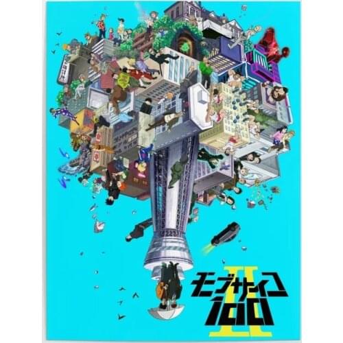 Canvas Prints Painting Wall Artwork Mob Psycho Poster Modern Anime For Living Room Home Building Decor Modular Picture Framework