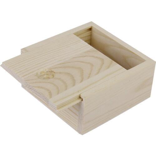 Small Plain Wooden Storage Box Case For Jewellery Small Gadgets Gift Wood color