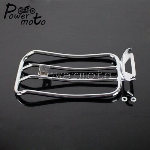 Motorcycle Steel Chrome Solo Seat Rear Luggage Support Shelf Rack For Harley Touring FLHT FLHR FLHX FLT 1997-2015