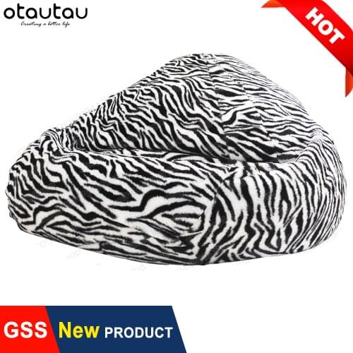 Big Fluffy Velvet Sofa Cover Couch No Stuffed Beanbag Chair Bean Bag Pouf Ottoman for Adults Kids Relax Lounge Seat Futon Puff