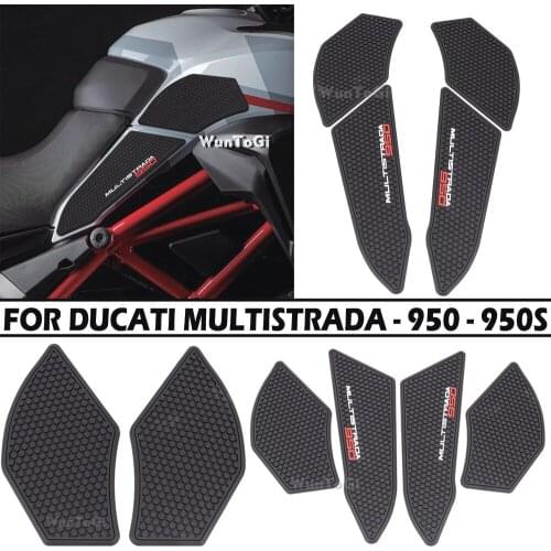 Motorcycle Fuel Tank Pad Knee Pad Anti Slip Stickers Tank pad Side Stickers For Ducati Multistrada 950 950S 2019 2020 2021