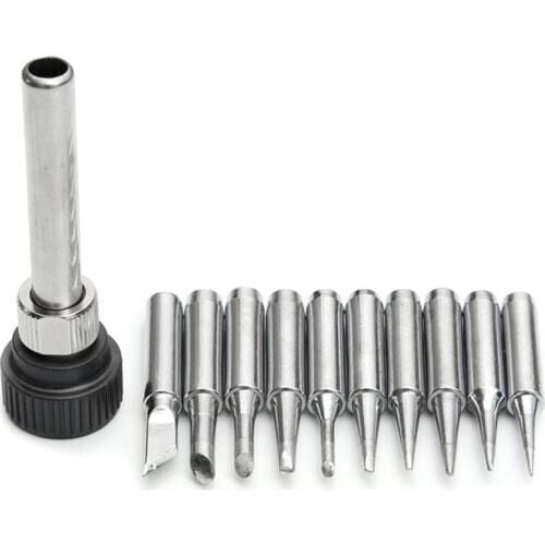 11PC/Lot 900M-T Soldering Iron Tips Welding Tip 900M-T-I/B/K/1.2D/1.6D/2.4D/3.2D/2C/3C/4C Heating elements Soldering Tips